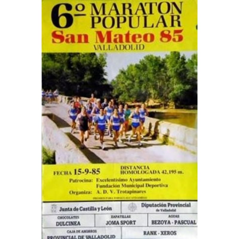 1984 -1987 Organizando la Maratón de Valladolid - La historia del Club - El Club - Club Deportivo Trotapinares